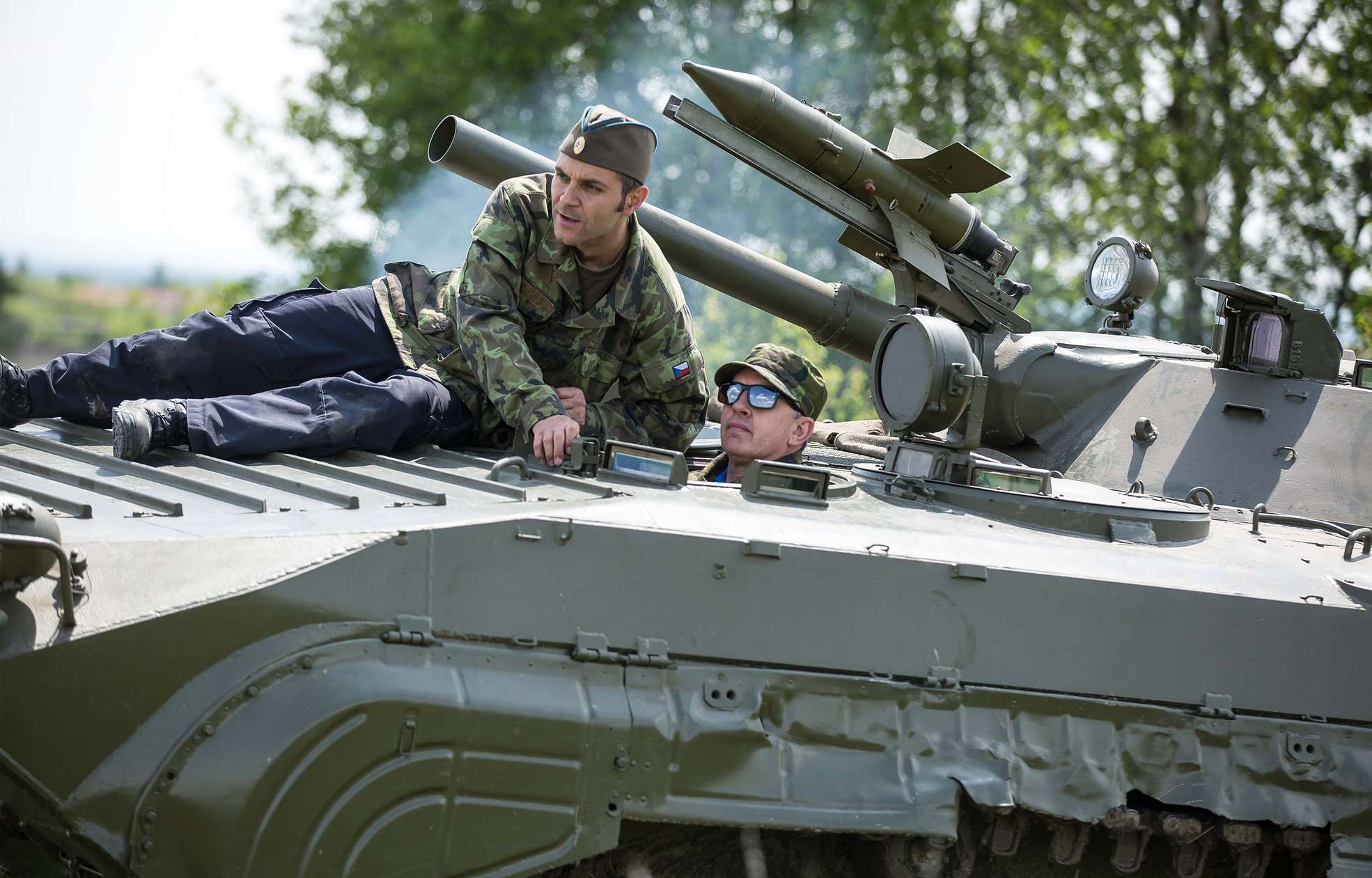 Fahrt mit dem Kampfschützenpanzer BMP-1