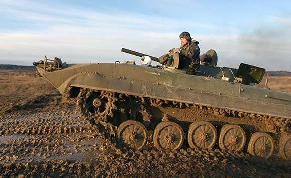 Image for page Infantry fighting vehicle driving - BMP-1